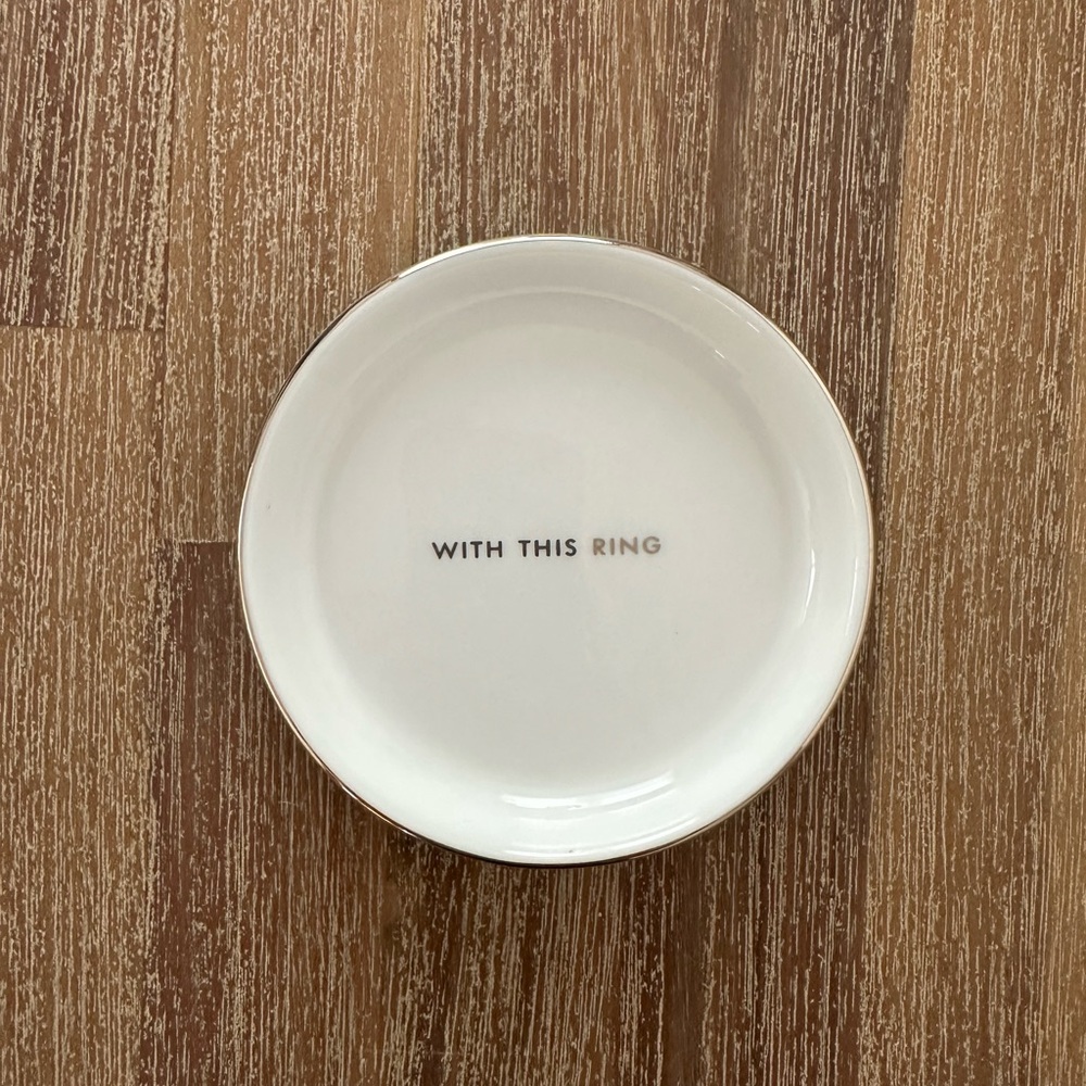 Kate Spade Porcelain Ring Dish “With This Ring”